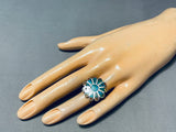 Dynamic Vintage Southwest Turquoise Sterling Silver Ring-Nativo Arts
