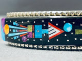 Stars In The Sky Native American Navajo Turquoise Sterling Silver Bracelet-Nativo Arts