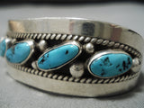 Important Vintage Native American Navajo Tom Moore Turquoise Sterling Silver Bracelet-Nativo Arts