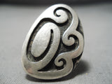 Expressive Vintage Hopi Sterling Silver Ring Old Native American-Nativo Arts