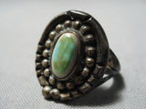 Early Vintage Native American Navajo Damale Turquoise Sterling Silver Ring-Nativo Arts