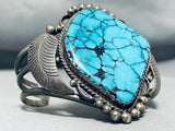 The Best Vintage Native American Navajo Blue Warrior Mine Turquoise Sterling Silver Bracelet-Nativo Arts