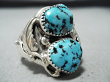 Signed Navajo Native American Sleeping Beauty Turquoise Sterling Silver Ring-Nativo Arts