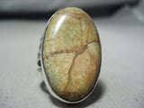 Glorious San Felipe Signed Royston Turquoise Sterling Silver Ring-Nativo Arts