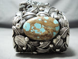 210 Gram Monster Buffalo #8 Turquoise Native American Sterling Silver Bracelet-Nativo Arts
