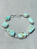 Gorgeous Vintage Native American Navajo 7 Royston Turquoise Sterling Silver Bracelet-Nativo Arts