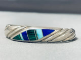 Important Vintage Native American Navajo Ray Tracey Turquoise Sterling Silver Bracelet-Nativo Arts