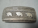 Native American Important Vintage Ben Nighthorse Campbell Heavy Sterling Silver Buckle-Nativo Arts