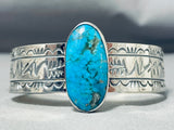 Detailed Wave Native American Spiderweb Turquoise Sterling Silver Bracelet-Nativo Arts