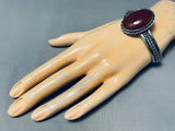One Of The Best Vintage Navajo Carnelian Sterling Silver Bracelet-Nativo Arts