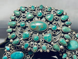 Very Important Vintage Native American Navajo Verdy Jake Turquoise Sterling Silver Concho Belt-Nativo Arts