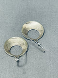Marvelous Vintage Native American Navajo Turquoise Sterling Silver Earrings-Nativo Arts