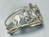 Very Unique Vintage Southwestern Sterling Silver Horse Bracelet-Nativo Arts