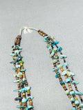 Native American Very Unique Vintage Santo Domingo Turquoise Shell Heishi Necklace Old-Nativo Arts