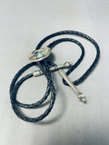 Amazing Native American Navajo Turquoise Sterling Silver Bolo-Nativo Arts