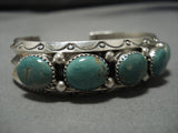 Exquisite Vintage Zuni Native American Sterling Silver Turquosie Bracelet-Nativo Arts
