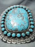 One Of The Best Vintage Native American Navajo #8 Turquoise Sterling Silver Bracelet-Nativo Arts