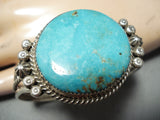 Incredible Vintage Native American Navajo Benally Turquoise Sterling Silver Bracelet-Nativo Arts
