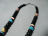 Authentic Vintage Native American Navajo Thomas Singer Turquoise Sterling Silver Necklace-Nativo Arts