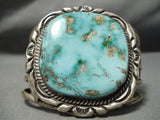 One Of The Best Vintage Native American Navajo Carico Lake Turquoise Sterling Silver Bracelet-Nativo Arts