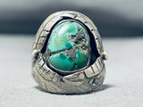 Tremendous Vintage Native American Navajo Turquoise Sterling Silver Ring-Nativo Arts