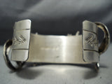 Fantastic Navajo 8 Turquoise Sterling Silver Gekkos Bracelet Native American-Nativo Arts