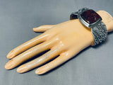 Jaw Dropping Dinosaur Bone Fossil Sterling Silver Bracelet Cuff-Nativo Arts
