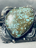 110 Grams Wowza Vintage Native American Navajo Spiderweb Turquoise Sterling Silver Bracelet-Nativo Arts