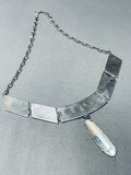 Yazzie Vintage Native American Navajo Sterling Silver Storyteller Necklace Signed-Nativo Arts