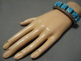 Amazing Vintage Native American Navajo Turquoise Sterling Silver Bracelet-Nativo Arts