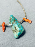 Superb Vintage Native American Navajo Royston Turquoise Sterling Silver Necklace-Nativo Arts