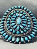 Gasp! Vintage Native American Zuni Turquoise Sterling Silver Bracelet Cuff-Nativo Arts