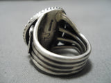Best Vintage Native American Navajo Tommy Jackson Persin Turquoise Sterling Silver Ring Old-Nativo Arts
