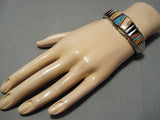 Native American Amazing Vintage Navajo Spiderweb Turquoise Sterling Silver Bracelet-Nativo Arts