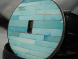 Christine Alice Eustace Native American Zuni Vintage Turquoise Sterling Silver Concho Belt-Nativo Arts