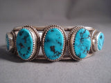 Chunks Of Turquoise Vintage Navajo Native American Jewelry Silver Bracelet Old-Nativo Arts