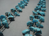 Chunky 160 Gram Turquoise Nugget Vintage Navajo Native American Jewelry Necklace Old-Nativo Arts
