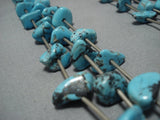 Chunky 160 Gram Turquoise Nugget Vintage Navajo Native American Jewelry Necklace Old-Nativo Arts