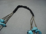 Chunky 160 Gram Turquoise Nugget Vintage Navajo Native American Jewelry Necklace Old-Nativo Arts