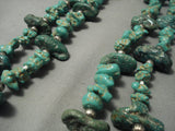 Chunky Chunky Vintage Navajo Native American Jewelry jewelry Green Turquoise Necklace Old Vtg-Nativo Arts
