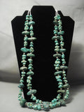 Chunky Chunky Vintage Navajo Native American Jewelry jewelry Green Turquoise Necklace Old Vtg-Nativo Arts