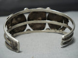 Chunky Green Turquoise Vintage Native American Jewelry Navajo Sterling Silver Bracelet Old-Nativo Arts