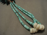 Chunky Nugget Museum Vintage Navajo Native American Jewelry jewelry/ Santo Domingo Long Jalca Turquoise Necklace-Nativo Arts