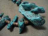 Chunky Old Morenci Nuggets Vintage Navajo Native American Jewelry jewelry Heishi Necklace-Nativo Arts