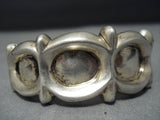 Collectable!! Vintage Native American Jewelry Navajo Rare Lonn Parker Sterling Silver Bracelet Old Cuff-Nativo Arts