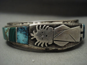 Collector's Alert! Vintage Hopi Phillip Sekaquaptewa Turquoise Native American Jewelry Silver Bracelet-Nativo Arts