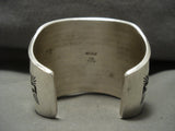 Colossal 14-story Hand Wrought Vintage Navajo Sterling Native American Jewelry Silver Bracelet-Nativo Arts