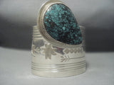 Colossal 214 Gram Vintage Navajo Native American Jewelry jewelry Turquoise Sterling Silver Bracelet Old-Nativo Arts