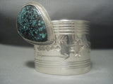 Colossal 214 Gram Vintage Navajo Native American Jewelry jewelry Turquoise Sterling Silver Bracelet Old-Nativo Arts