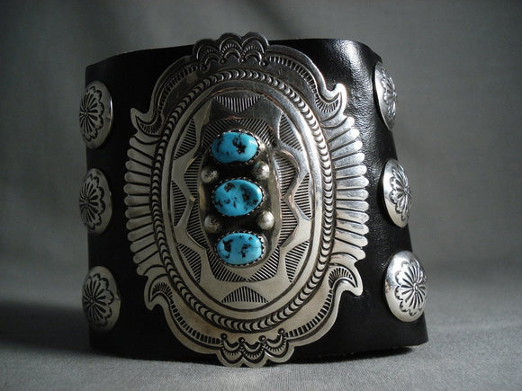 Colossal Authentic Vintage Navajo Ketoh Native American Jewelry Silver Bracelet-Nativo Arts